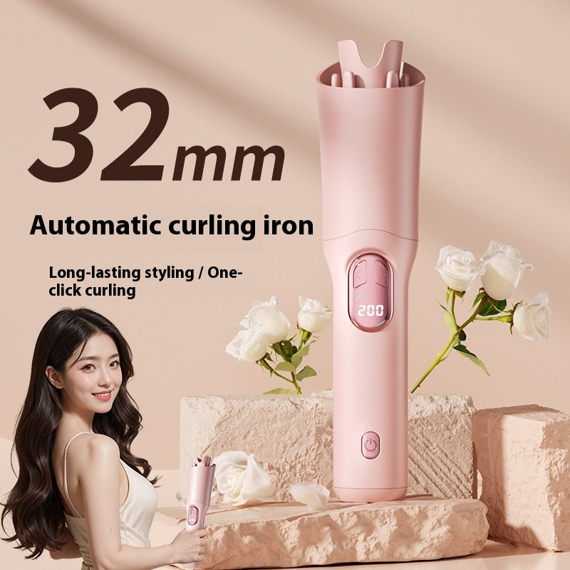 LCD Charging Heating Perm Wireless Portable Hair Curler
