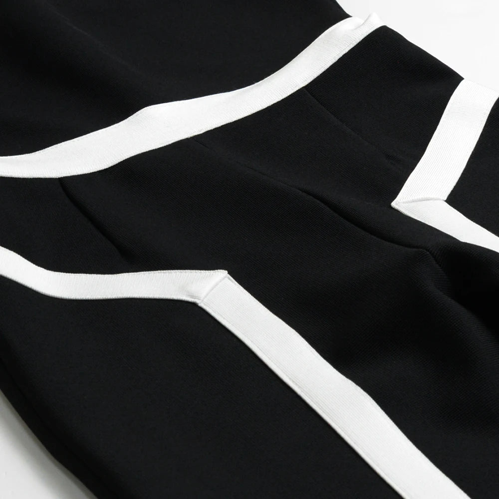 Streetwear Black Knitted Sexy Strapless Bodycon Jumpsuit Women Overalls 2022 Long Bodycon Skinny Rompers Bandage Jumpsuit Female