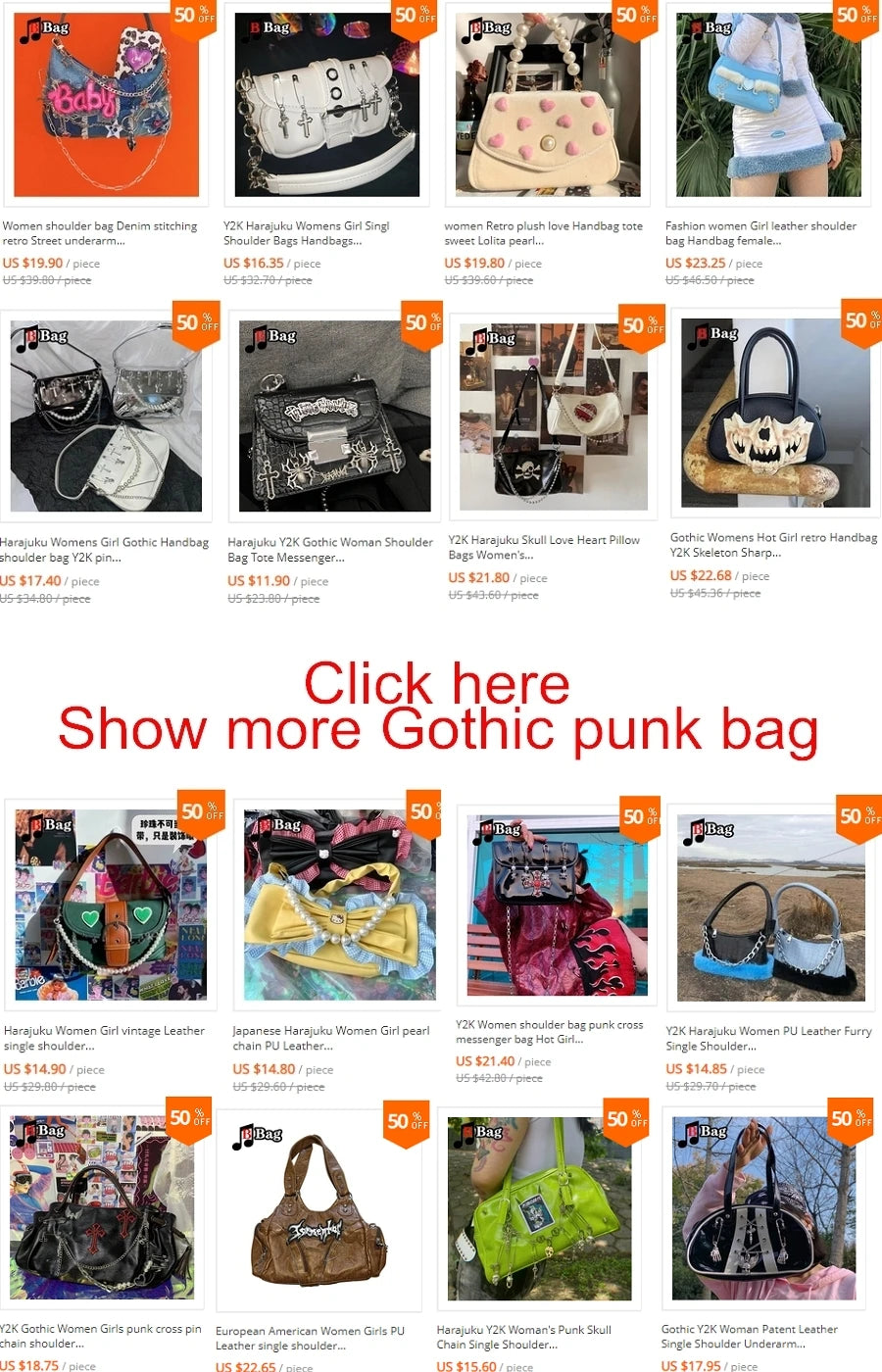 Y2K Gothic Women Girls punk Rock Backpack shoulder Bags Handbags Harajuku student punk Drawcord embroidery Backpacks totes