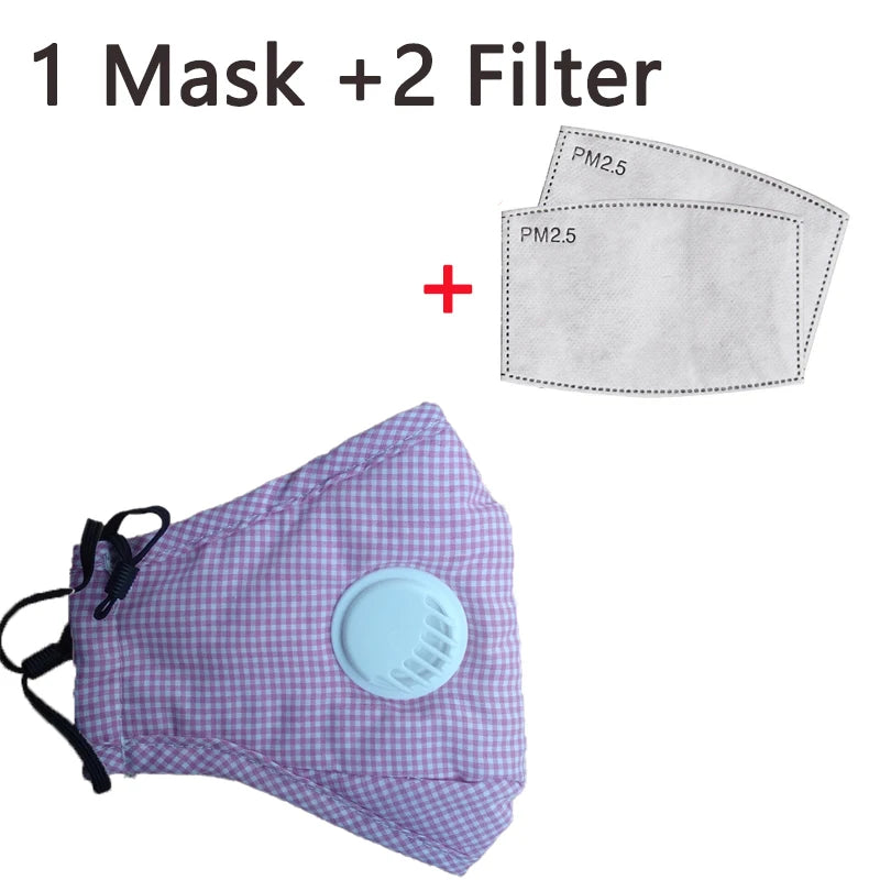Non-disposable Breathable PPE Valve Pluggable Gasket Mask Men and Women Anti-fog Proof Activated Carbon Filter Cotton Mask