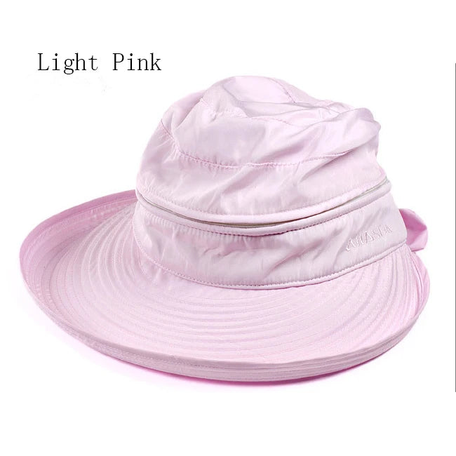 2019 New Summer Fashion Korean Style Bowknot Big Visor Cap Color Matching Beach Sun Hat for Women Chapeau Femme Ete