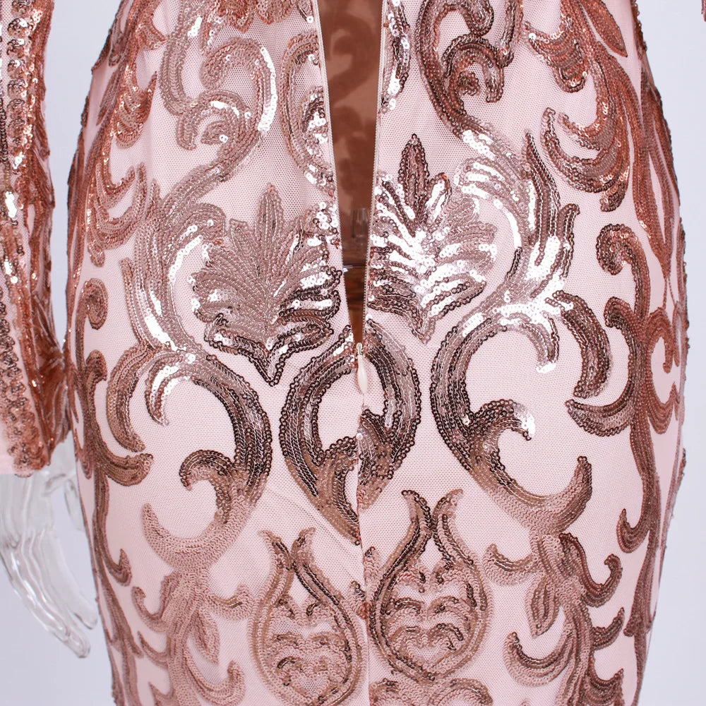 2024 Club Clothing Women Dress Summer Bandage Dress Evening Party Sexy Floor-Length Garment Sleeves O-Neck