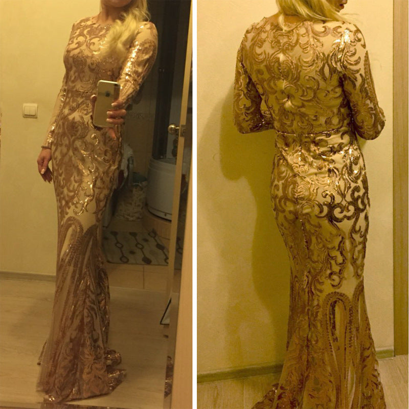 2024 Club Clothing Women Dress Summer Bandage Dress Evening Party Sexy Floor-Length Garment Sleeves O-Neck