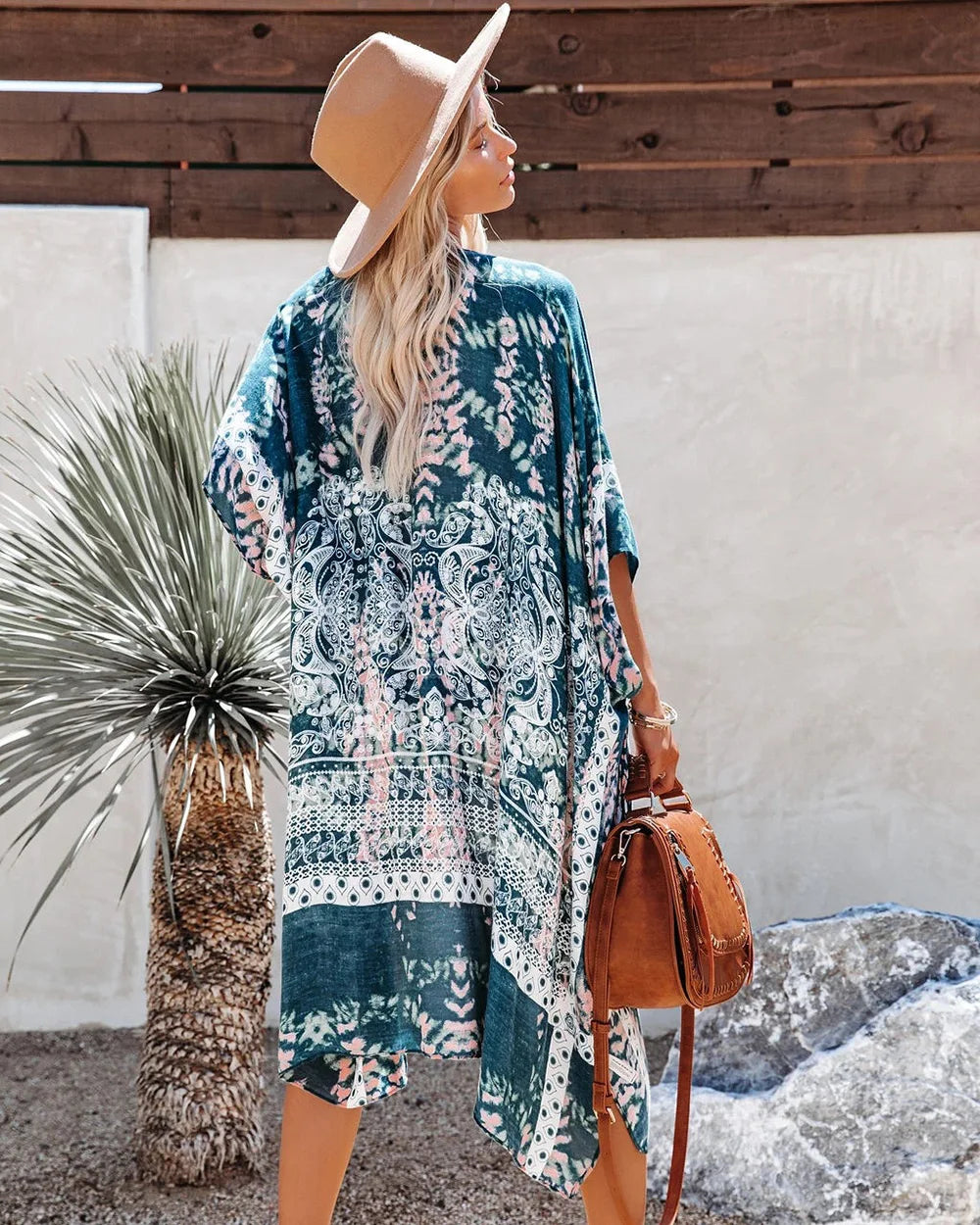 Boho Sexy Swimsuit Cover Up Beach Outing Fashion Print Bikini Cover-ups Kimono 2023 Women Beachwear Swimwear Pareo Woman Clothes