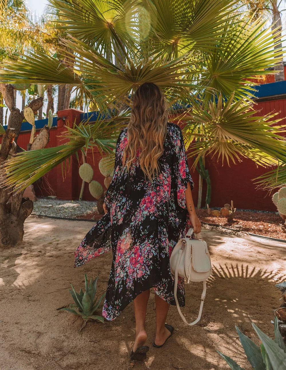 Boho Sexy Swimsuit Cover Up Beach Outing Fashion Print Bikini Cover-ups Kimono 2023 Women Beachwear Swimwear Pareo Woman Clothes