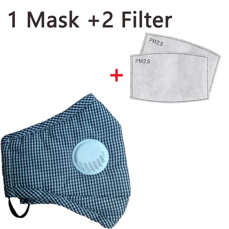 Non-disposable Breathable PPE Valve Pluggable Gasket Mask Men and Women Anti-fog Proof Activated Carbon Filter Cotton Mask