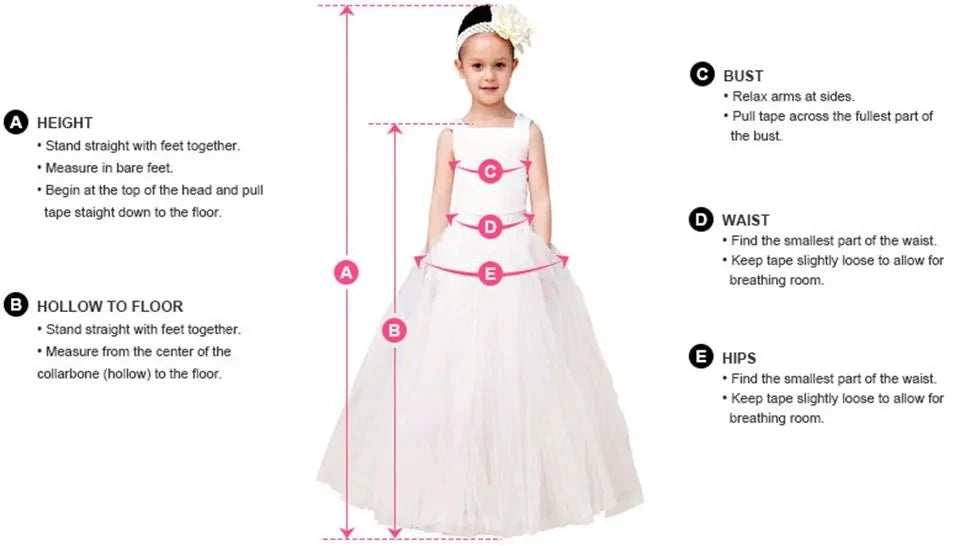 Kids Jacquard Tulle/Satin Flower Girl Dress Wedding Ceremony Birthday Party Pageant Prom Night Ball Gown Graduation Celebration