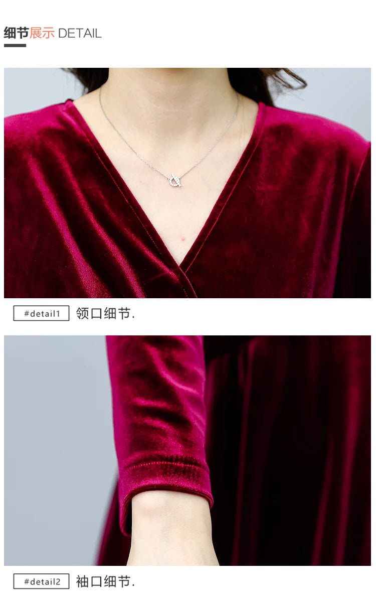 2024 Vintage Long Sleeve Women Sexy Midi Dresses Autumn Winter Velvet Thick Warm Dress Elegant Bodycon Party Night Maxi Vestidos