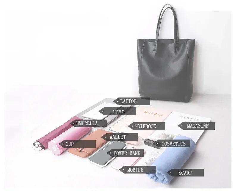 Women Luxury Bag Casual Tote Female Fashion Summer Beach Handbag Lady Popular Soft Cowhide Genuine Leather Shoulder Shopping Bag