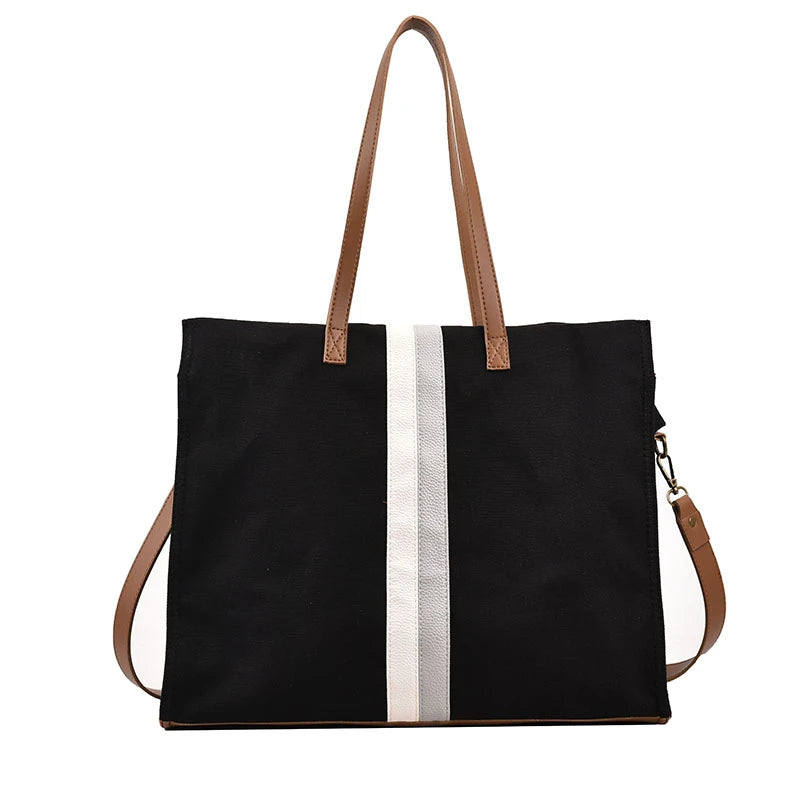 2025 New Style Student Women Bags Tote Canvas Daily Fashionable Multi-function High Capacity Leisure Books Soft Surface Simple