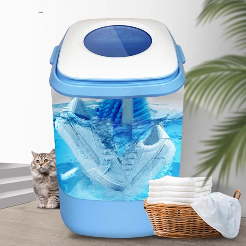 Small washing machine with integrated shoe washing sock washing underwear washing special wave wheel household baby artifact