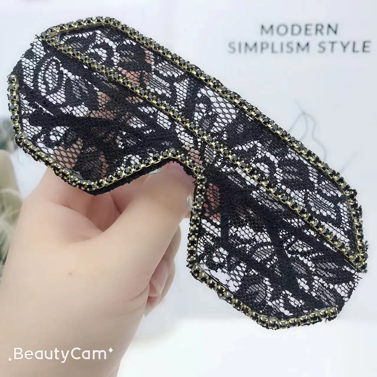 Lace Fashion Women Party Sunglasses DIY Handmade Diamond Oversized Eyewear