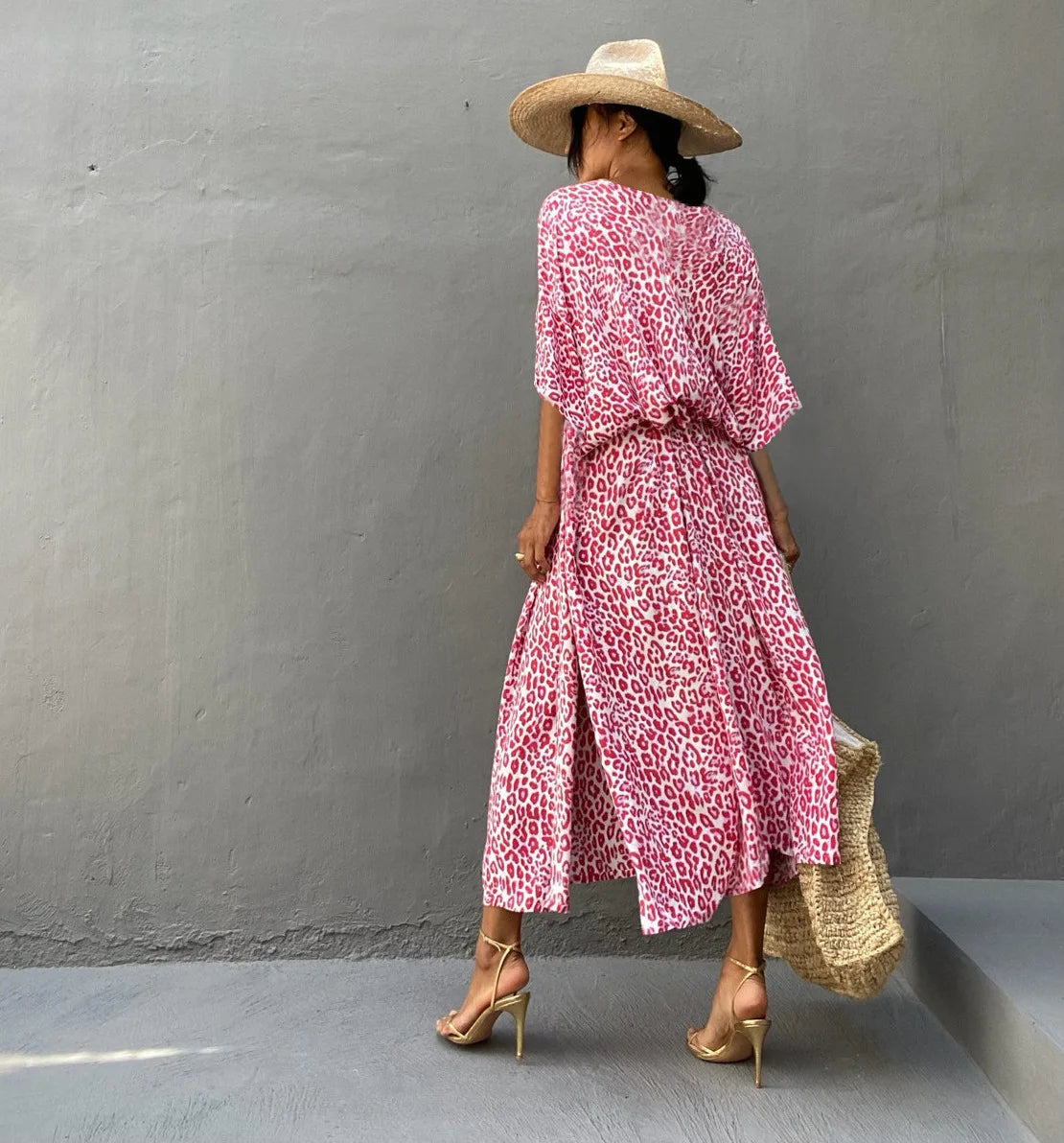 Kimono Bohemian Beach Swimsuit Cover Up Pareo Beach Women Tunics Beachwear 2023 Summer Long Bikini Blouse beach outfit for women