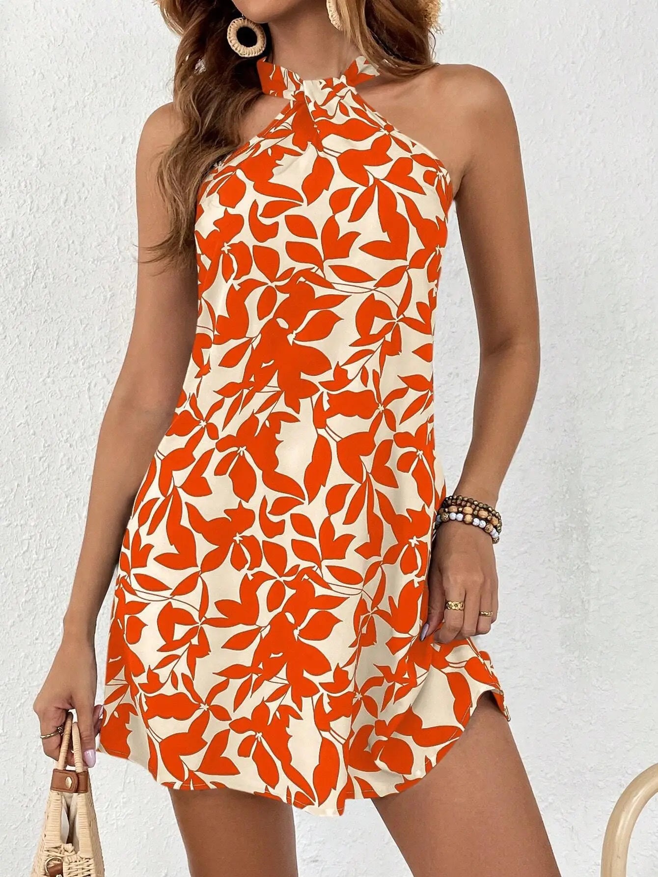 Spring/Summer New Women's Printed Sling Dress Fresh Off Shoulder Skirt Fresh Sweet Pastoral Plus-size Women's Sexy Mini Dress