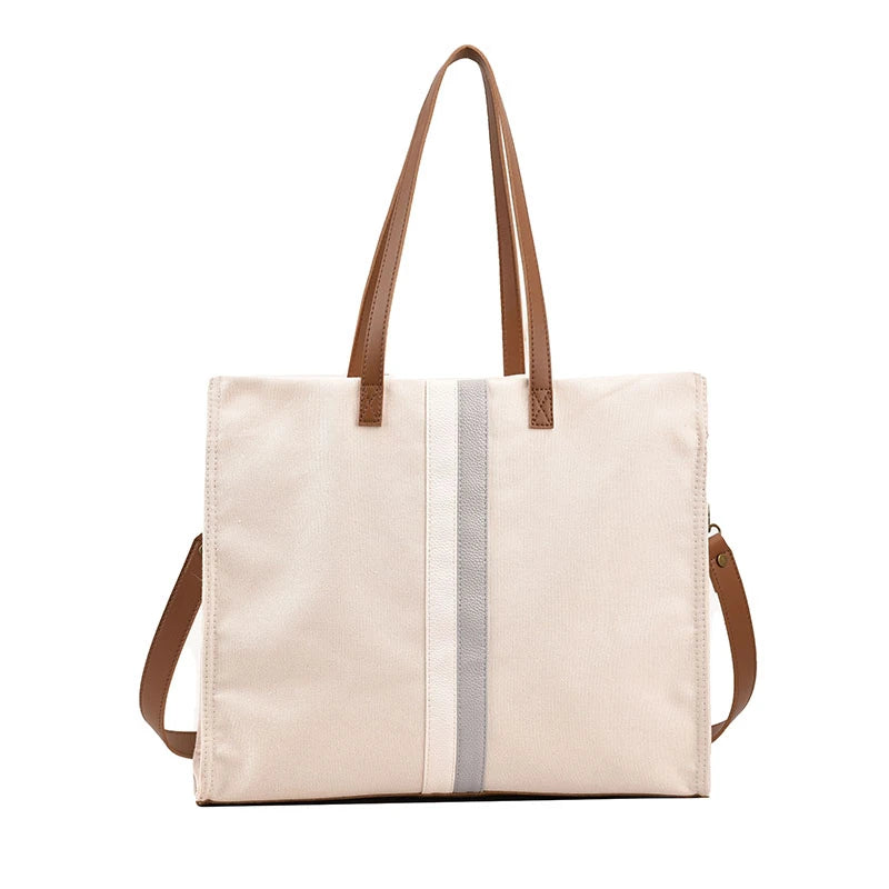 2025 New Style Student Women Bags Tote Canvas Daily Fashionable Multi-function High Capacity Leisure Books Soft Surface Simple