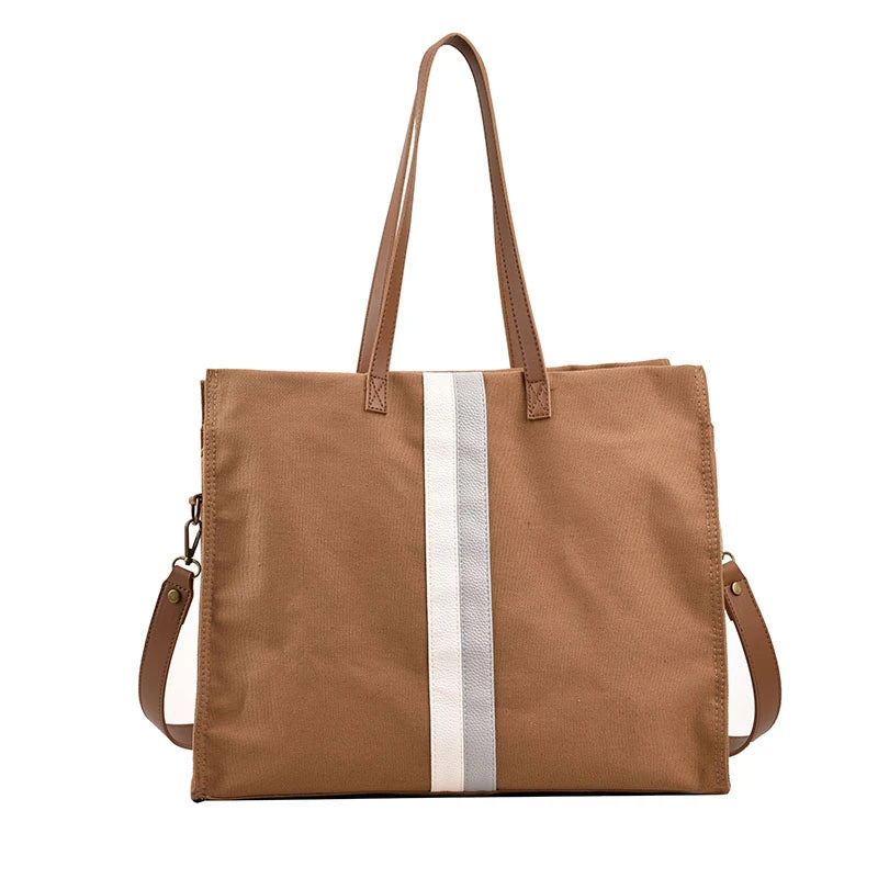 2025 New Style Student Women Bags Tote Canvas Daily Fashionable Multi-function High Capacity Leisure Books Soft Surface Simple