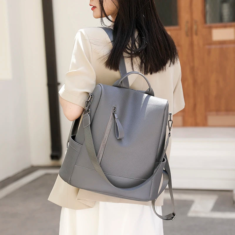 Multi-purpose Women's Backpack Female Retro Luxury Design Shoulder Bags New Fashion Famous Designer Anti-theft Ladies Backpacks