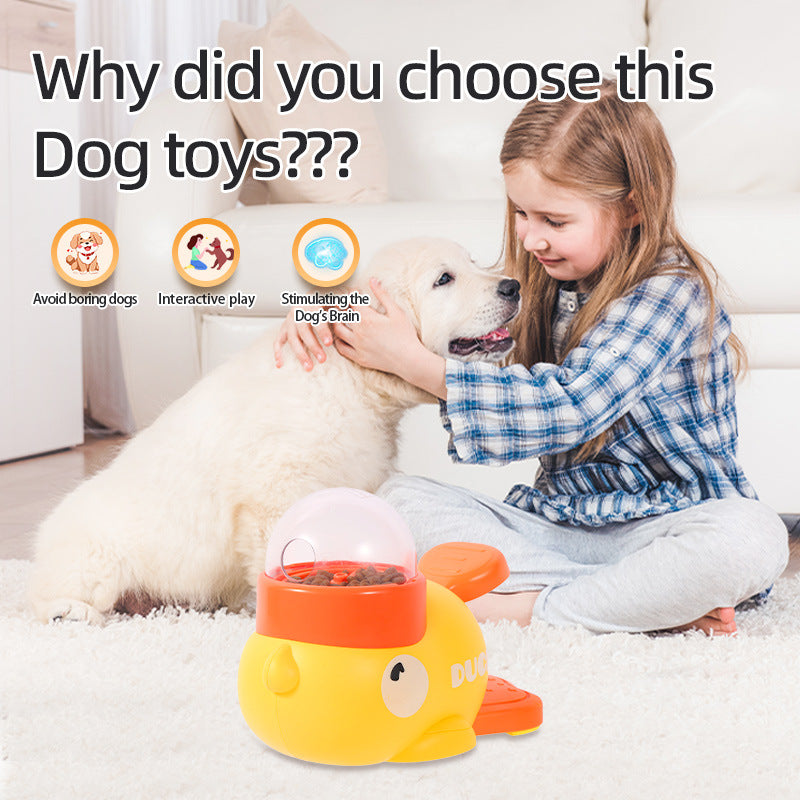 Dog Puzzle Feeder Interactive Pet Food Treat Dispenser Cartoon Duck Design Anti-slip Pets Automatic Feeder Toys For Dog Training Pet Products