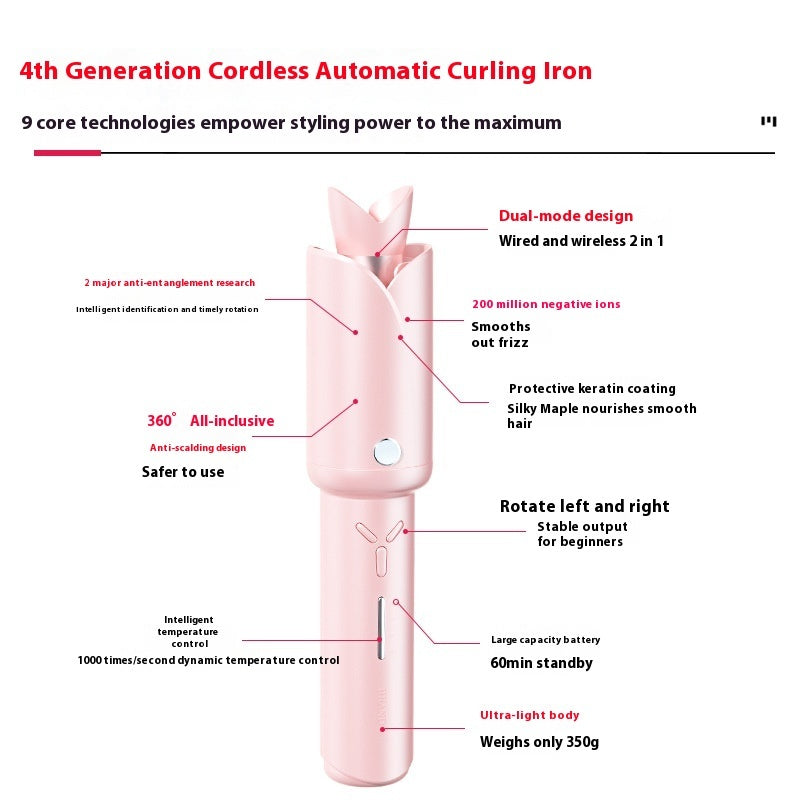 Wireless Hair Curler Home Portable Lazy